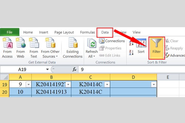 Cách xóa dòng trong Excel bằng bộ lọc Filter