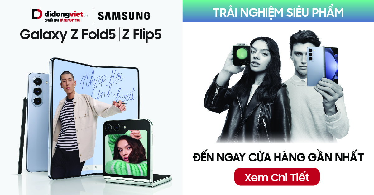 Cùng Di Động Việt trải nghiệm điện thoại gập Samsung Galaxy Z Flip5 thực tế