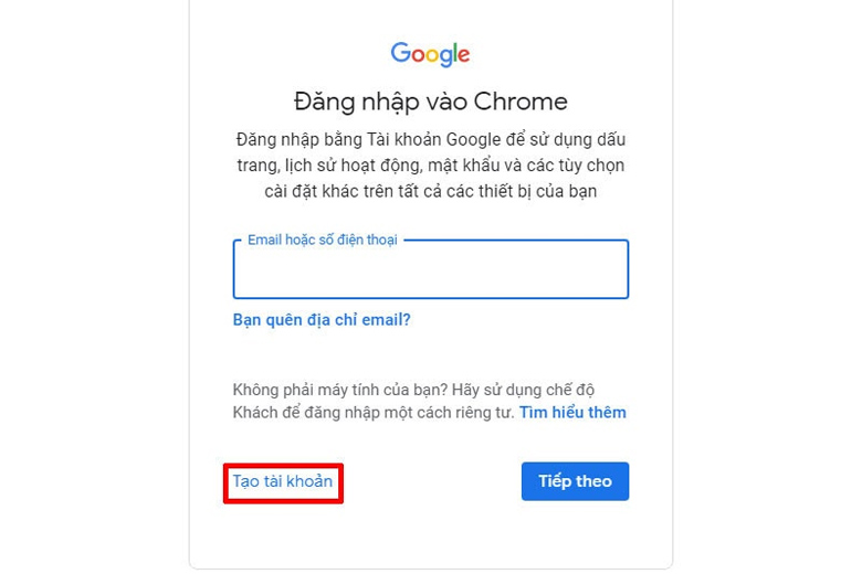 tạo gmail ko cần thiết số năng lượng điện thoại