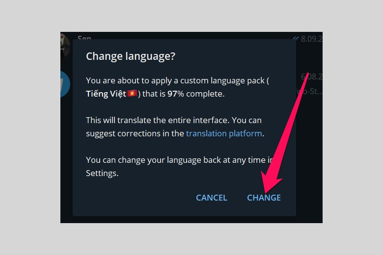 cài tiếng Việt cho Telegram