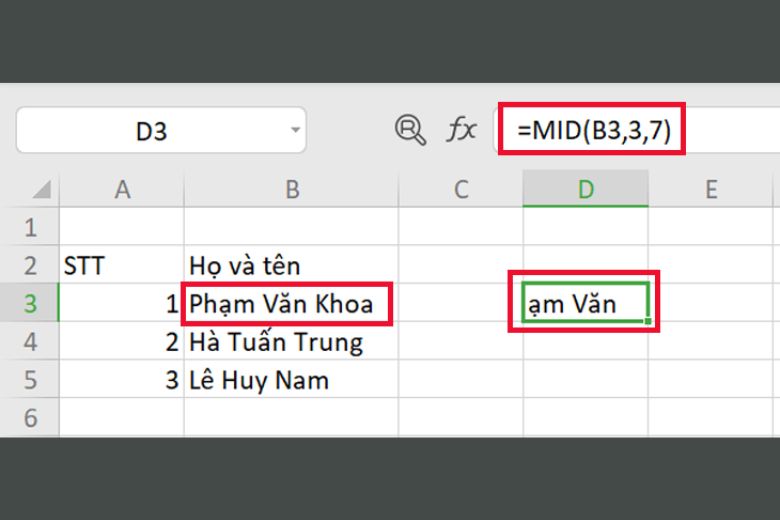 các hàm cơ phiên bản vô excel