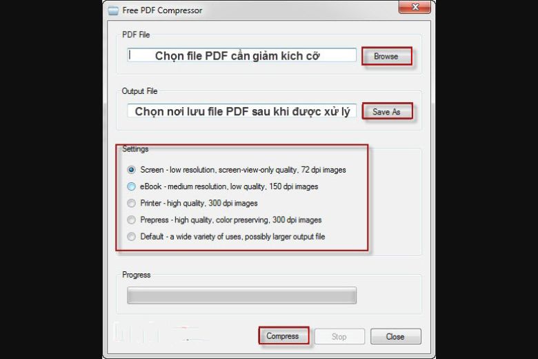 cách giảm dung lượng file pdf