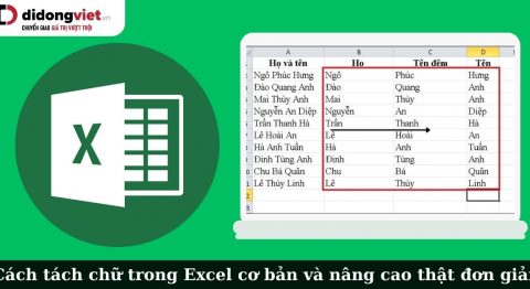 Cách tách chữ trong Excel