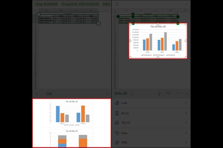 cách vẽ biểu vật nhập excel