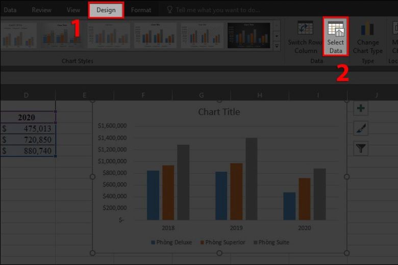 cách vẽ biểu vật nhập excel