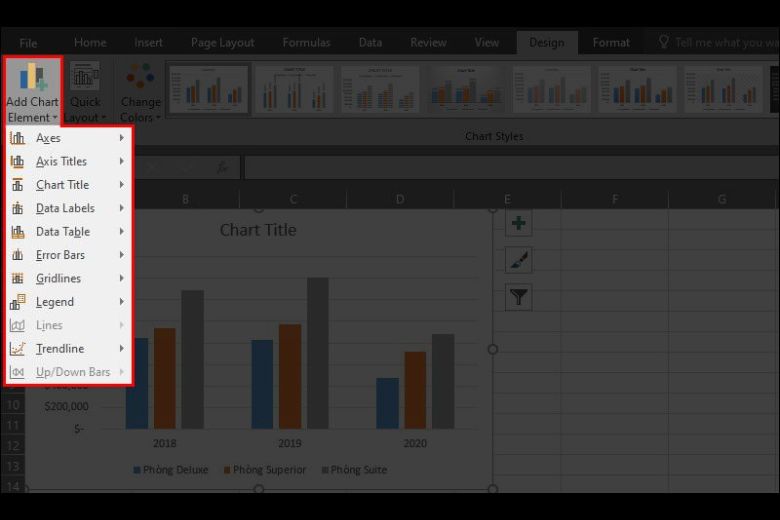 cách vẽ biểu đồ gia dụng nhập excel