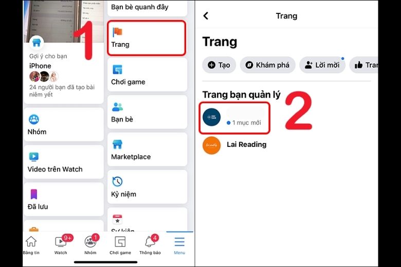 cách xóa trang trên facebook