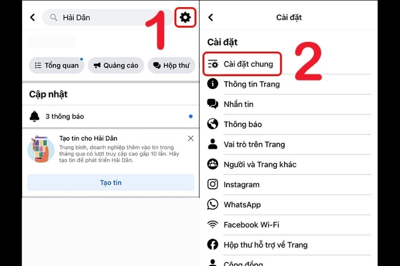 cách xóa trang trên facebook