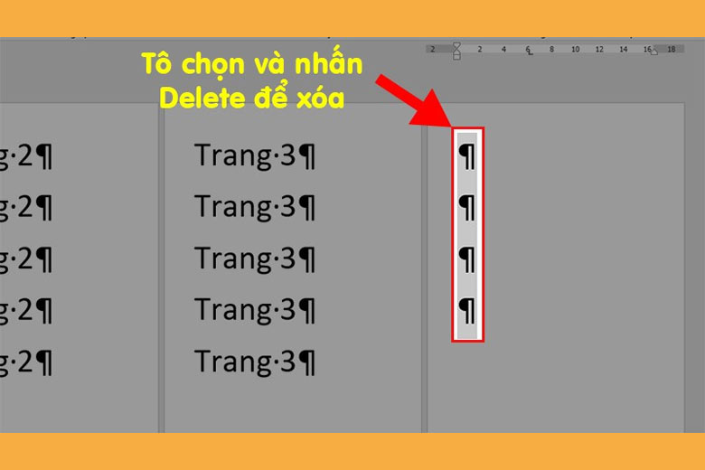 cách xóa trang trong word