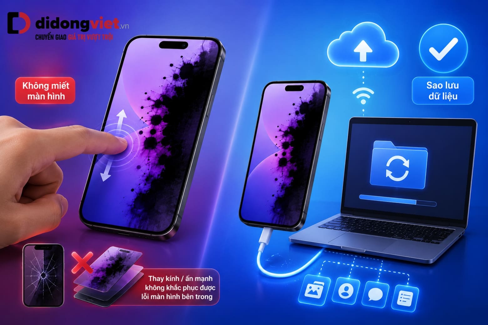 Màn iPhone chảy mực: Sự thật kỹ thuật và bài toán sửa chữa hay thu cũ lên đời 6 Tránh các mẹo sai giúp hạn chế vết đen lan rộng nhanh hơn