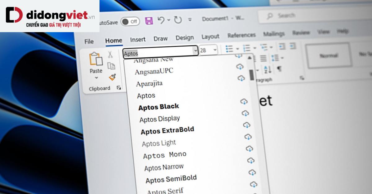Microsoft Office chào đón Aptos – phông chữ mới sau 15 năm