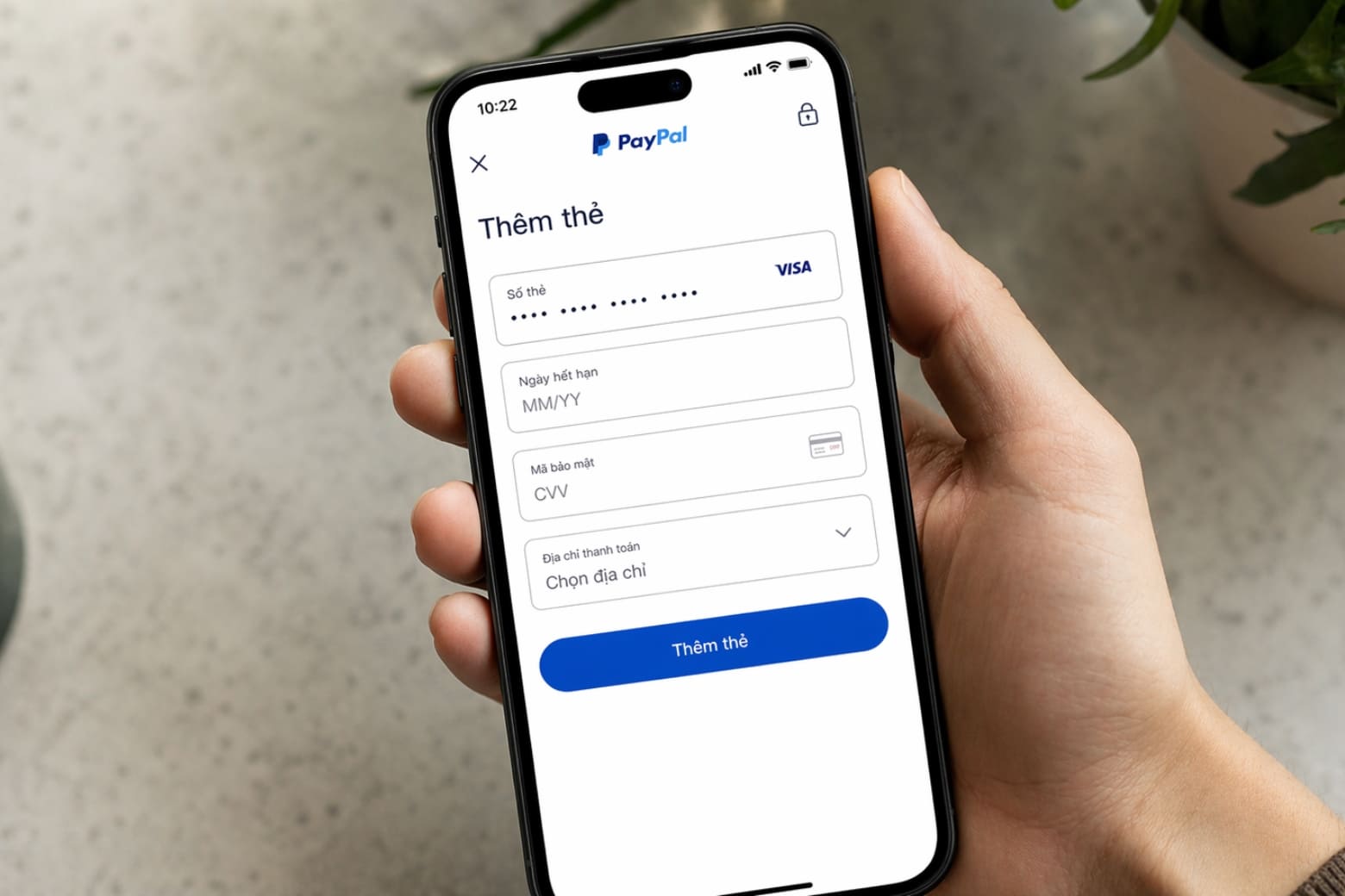 PayPal là gì? Cách dùng ví điện tử thanh toán an toàn trên điện thoại 9 Thêm thẻ VISA/Mastercard vào ví