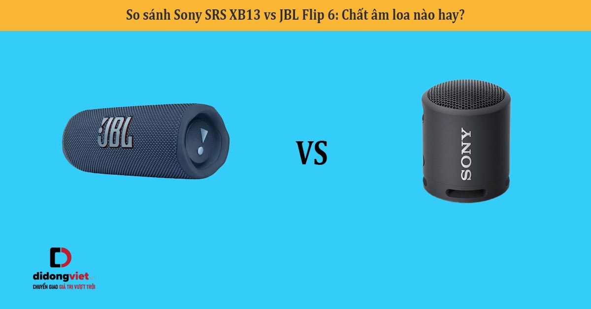 So sánh Sony SRS XB13 vs JBL Flip 6: Chất âm loa nào hay?