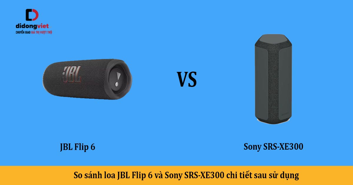 So sánh loa JBL Flip 6 và Sony SRS-XE300 chi tiết sau sử dụng