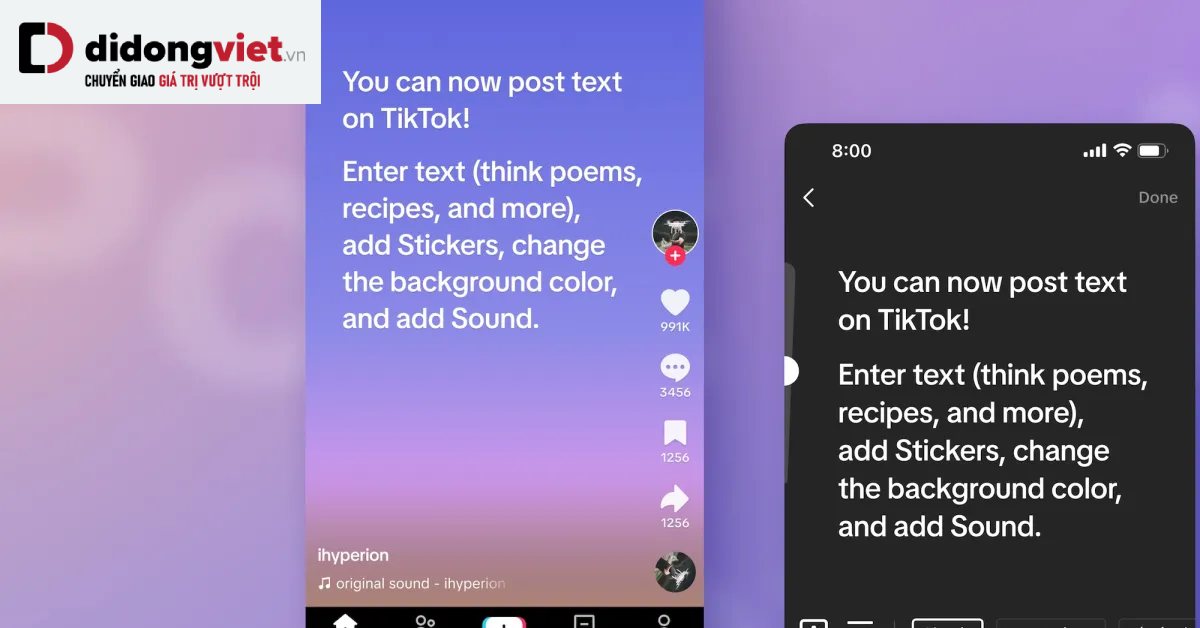 TiKTok sắp cho phép người dùng chia sẻ văn bản với nhau