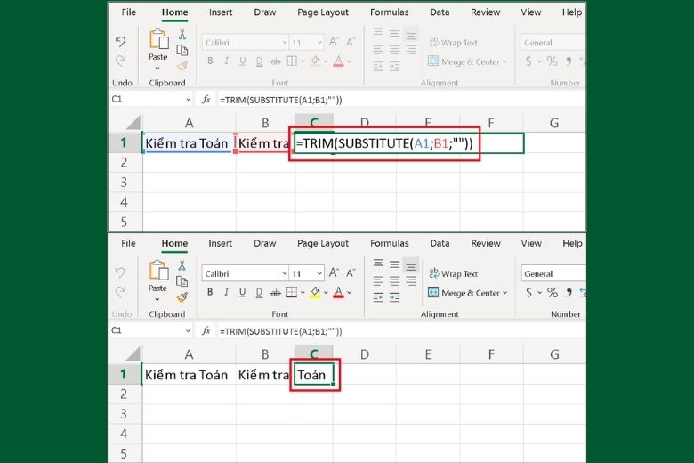 hàm trừ trong Excel
