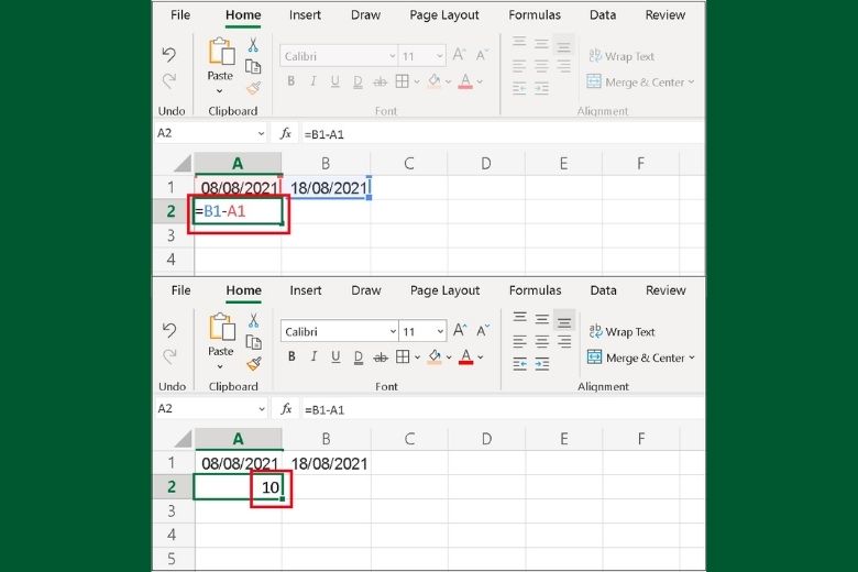 hàm trừ trong Excel