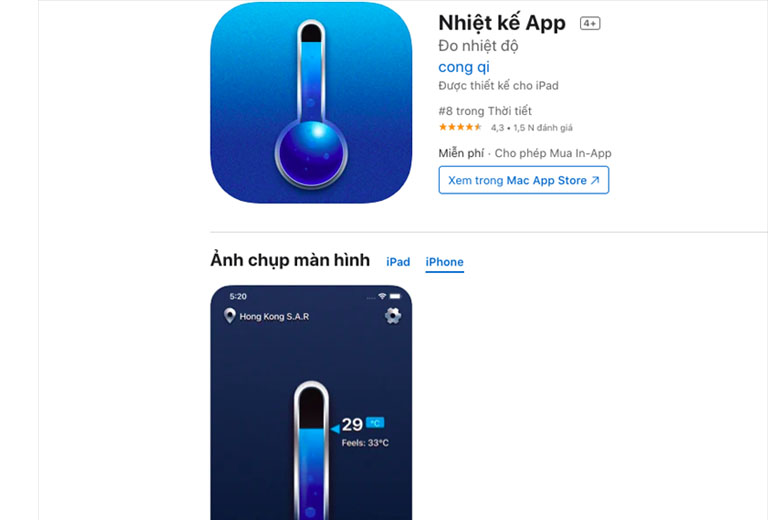 Nhiệt kế app