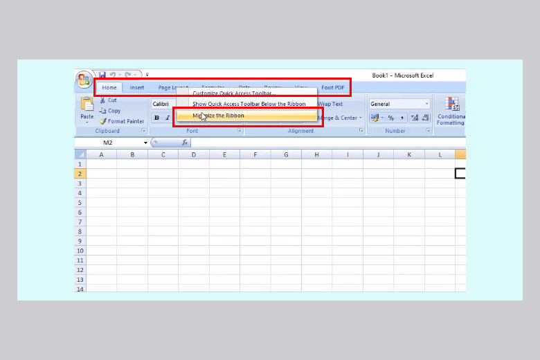 cách hiện thanh công cụ trong Excel