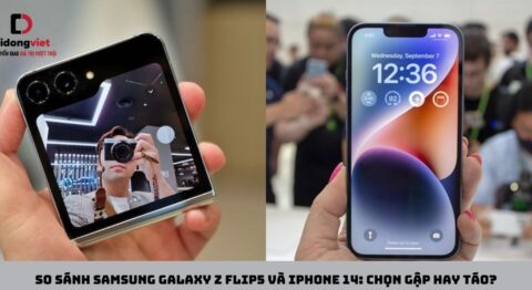 So sánh điện thoại gập Samsung Galaxy Z Flip5 và iPhone 14: Chọn gập hay táo?