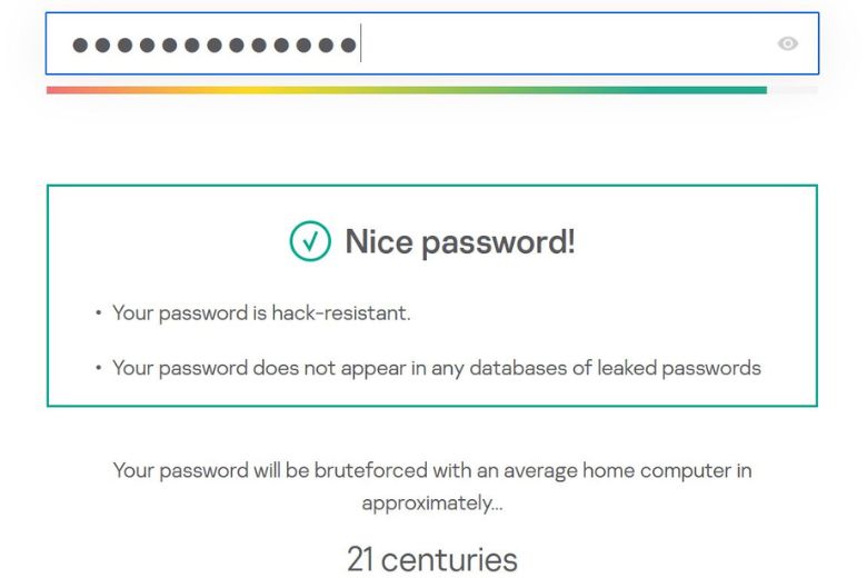 kiểm tra độ mạnh của mật khẩu