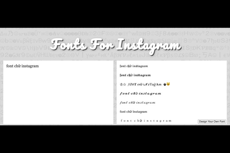 đổi Font chữ Instagram