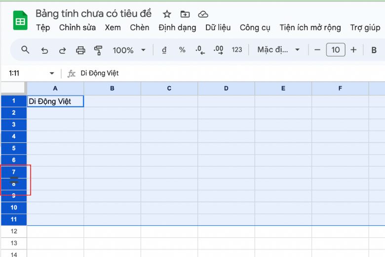 cách giãn dòng trong Excel
