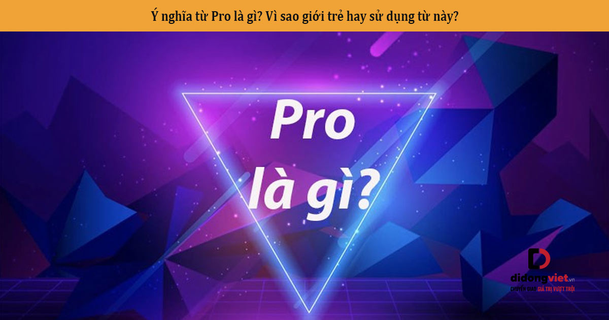 Ý nghĩa từ Pro là gì? Vì sao giới trẻ hay sử dụng từ này?