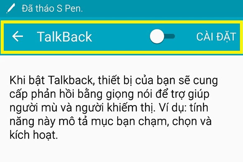 talkback là gì