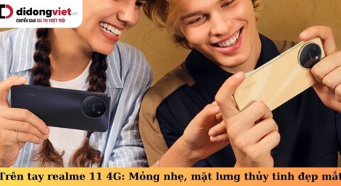 Trên tay điện thoại realme 11 4G: Thiết kế mỏng nhẹ, mặt lưng thủy tinh đẹp mắt trên tay realme 11 4g
