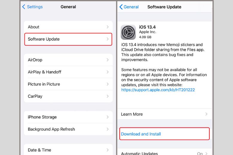 Cách update iOS 13.4 mang đến iPhone 6
