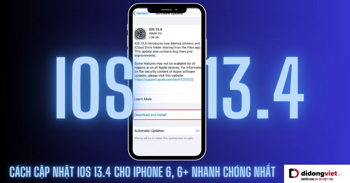 cập nhật ios 13 cho iphone 6 plus