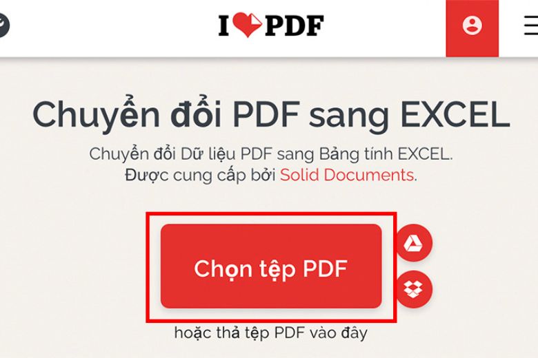 chuyển từ pdf sang excel