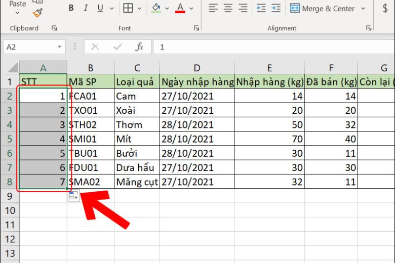 cách đánh số thứ tự trong excel