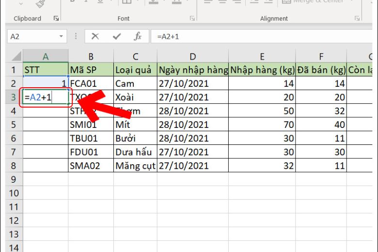 cách đánh số thứ tự trong excel