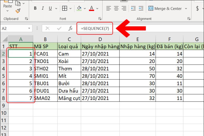 cách đánh số thứ tự trong excel