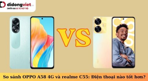 so sánh oppo a58 4g và realme c55