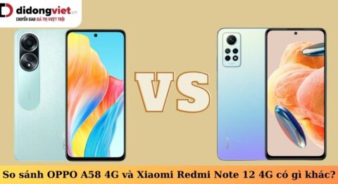 So sánh OPPO A58 4G và Xiaomi Redmi Note 12 4G