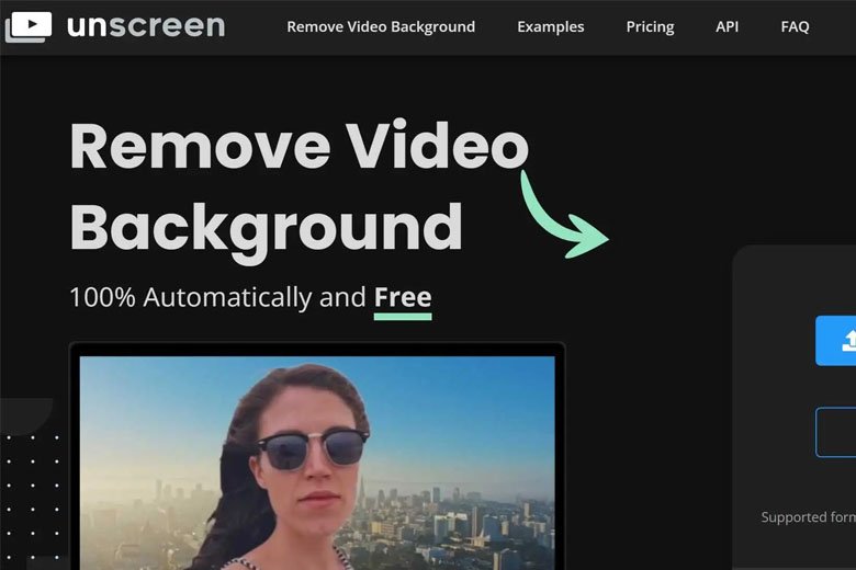 Web xóa phông unscreen giúp tách nền đa định dạng