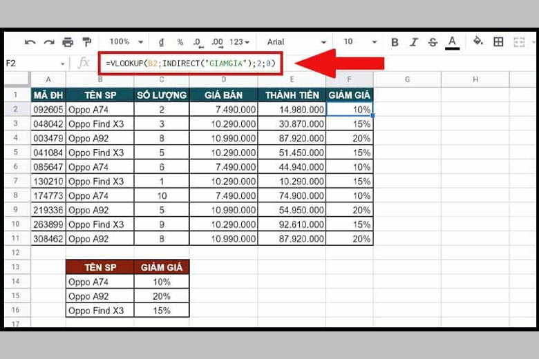 Cách dùng hàm Vlookup giữa 2 sheet