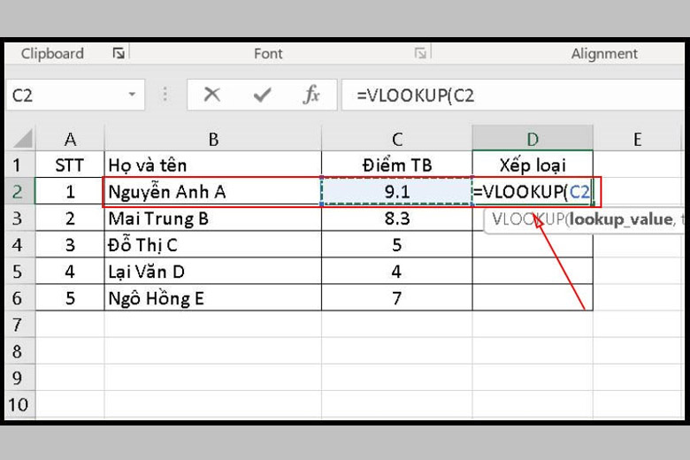 Cách dùng hàm Vlookup giữa 2 sheet