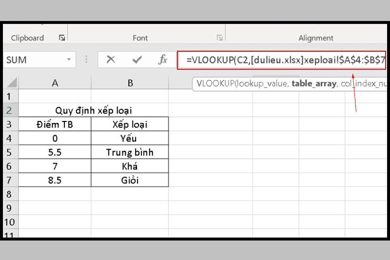 Cách dùng hàm Vlookup giữa 2 sheet