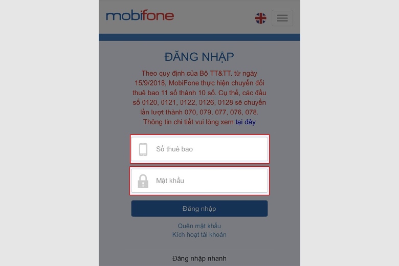 Cách kiểm tra dung lượng 4G Mobifone