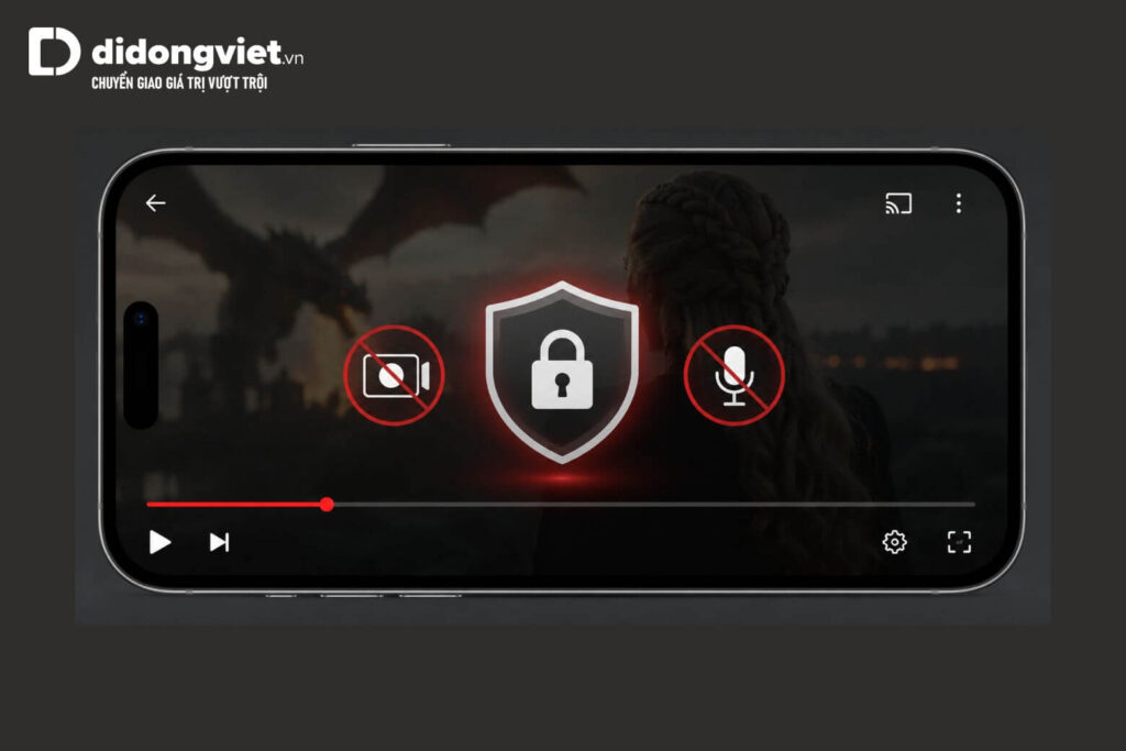Cách quay màn hình iPhone có tiếng: Mẹo bật Mic và xử lý lỗi mất âm thanh 13 Ứng dụng có DRM như Netflix, Spotify hay ngân hàng có thể chặn ghi màn hình để bảo vệ nội dung và dữ liệu.