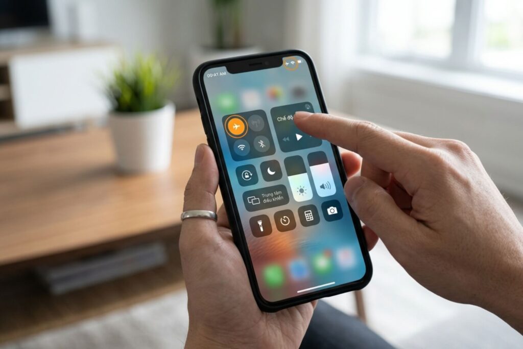 Hướng dẫn sửa lỗi iPhone không kết nối được Wi-Fi từ A-Z 9 cach sua loi iphone khong ket noi duoc wifi lam moi luong song bang che do may bay didongviet