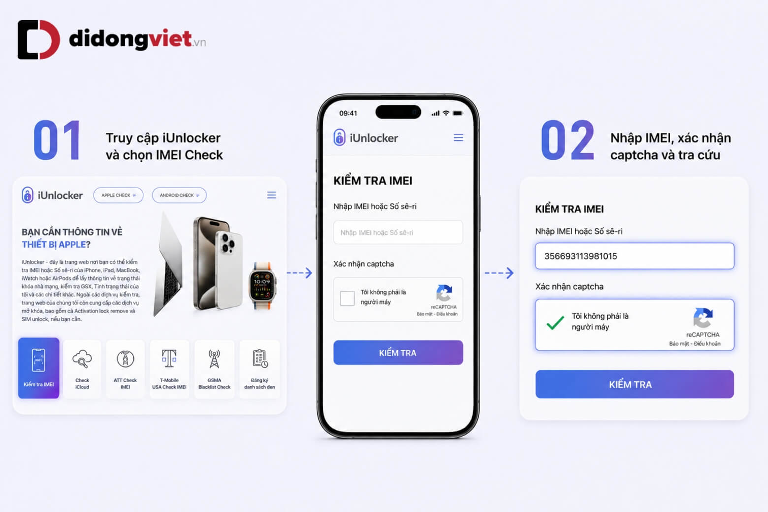 Check IMEI iPhone iCloud: Hướng dẫn kiểm tra iCloud ON/OFF chi tiết 14 Check IMEI iPhone iCloud nhập mã trên iUnlocker