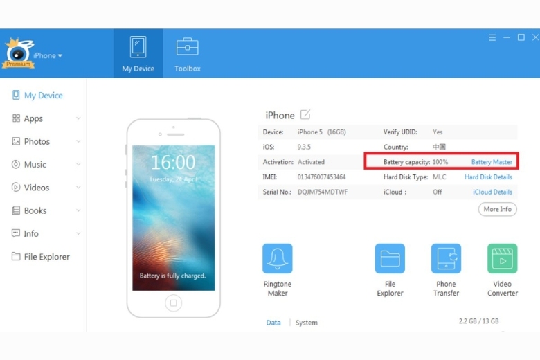 Tổng hợp 8 các cách kiểm tra pin iPhone chính hãng dễ, chính xác 39 Kiểm tra pin iPhone chọn mục Battery Capacity