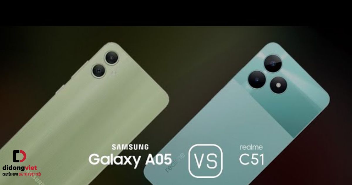 So sánh điện thoại Samsung Galaxy A05 và realme C51