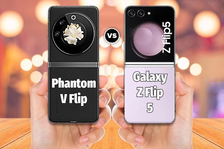 so sánh samsung galaxy z flip5 và tecno phantom v flip