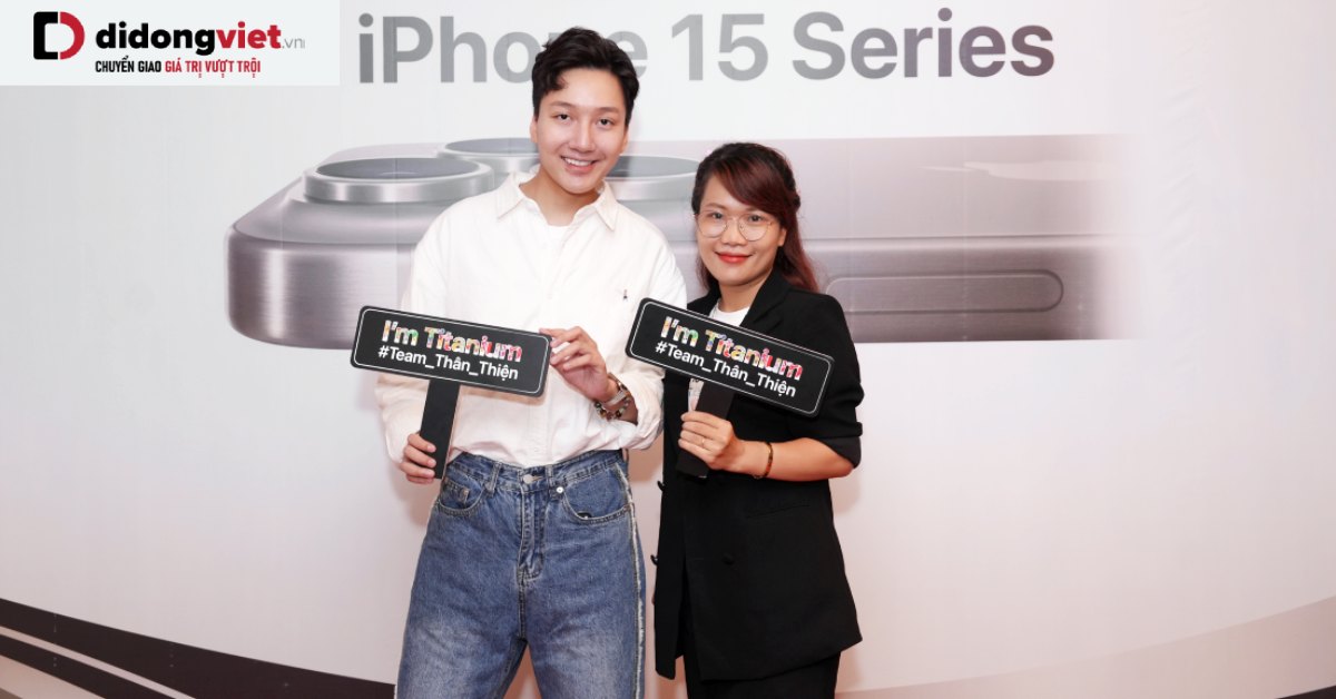 Hot tiktoker Đức Anh lên đời iPhone 15 Pro Max tại Di Động Việt